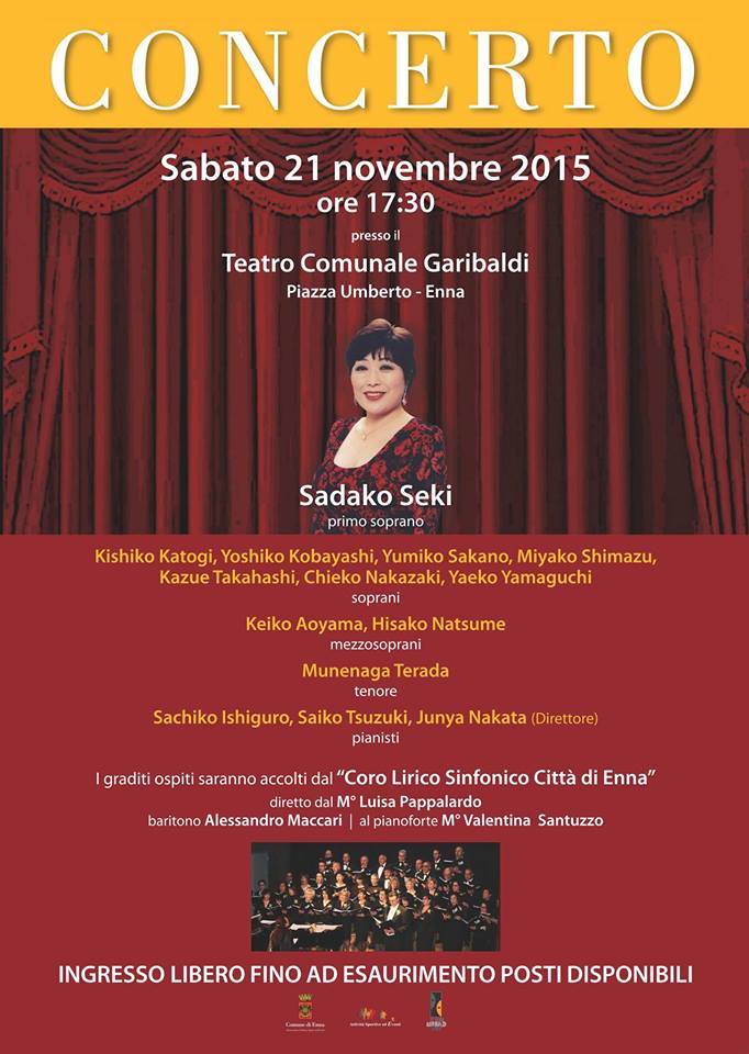 Il Coro Lirico/Sinfonico Città di Enna e il soprano Seki al Teatro Garibaldi