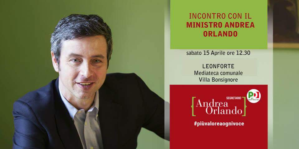 Leonforte: Incontro con Ministro Orlando