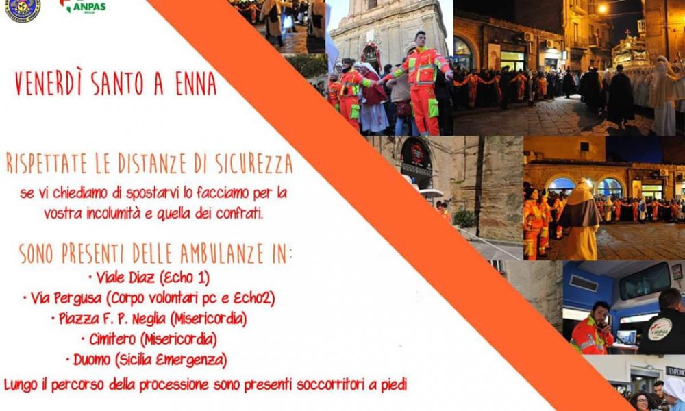 Enna: Venerdì Santo a Enna, un po’ di consigli dai volontari