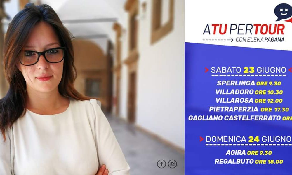 Politica: “A tu per Tour” incontri con l’ On. Pagana