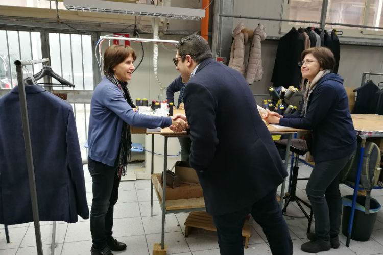 Fabio Venezia accolto dagli imprenditori e lavoratori di Enna