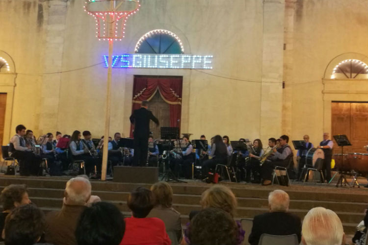 Nissoria: concerto del Corpo Musicale Santo Pistone durante Festa di San Giuseppe