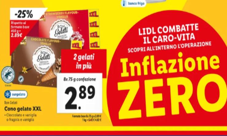 Offerta gelati - foto volantino LIDL - lagazzettaennese.it