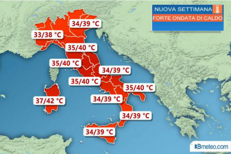 Anche la Sicilia da martedì nella morsa del caldo africano, per più di una settimana
