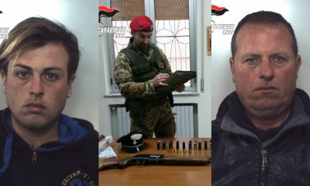 Nascondevano un fucile rubato, munizioni e droga all’interno della propria masseria: Arrestati dai Carabinieri