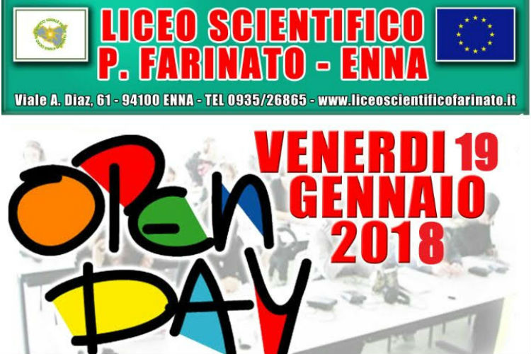 Ritorna il consueto appuntamento dell’Open Day al Liceo Scientifico “P. Farinato” di Enna