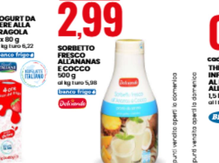 Sorbetto fresco - foto volantino Eurospin - lagazzettaennese.it